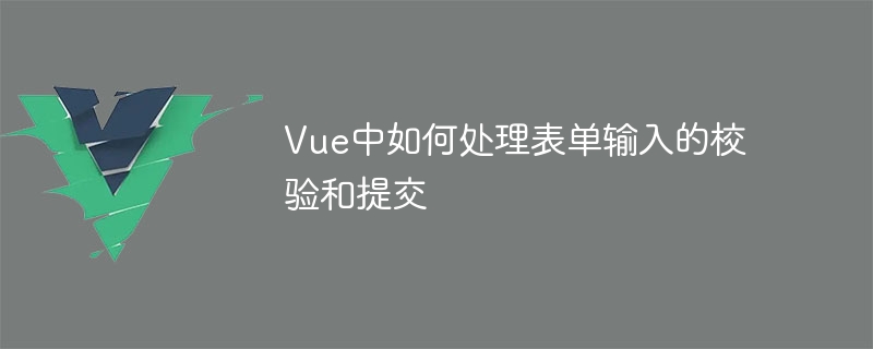 Vue表单输入校验轻松搞定！快来学习吧~