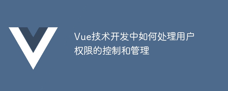 Vue编程必备！玩转用户权限，轻松掌控信息安全