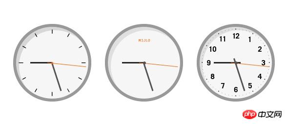 HTML5圆盘时钟：简约大方，动感十足