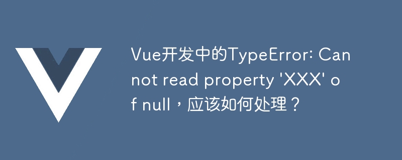 Vue.js 开发中 TypeError: Cannot read property XXX of null 错误原因及处理方法