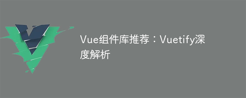 深入解析 Vue 组件库 Vuetify：提升开发效率的必备工具