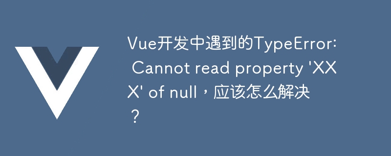 Vue 开发中 TypeError: Cannot read property XXX of null 错误的常见解决方法