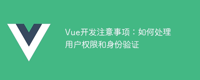 Vue 开发注意事项：处理用户权限和身份验证的关键要点