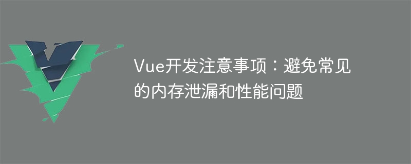 Vue 开发中避免内存泄漏和性能问题的注意事项