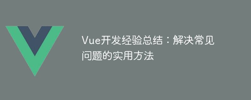 Vue.js 开发常见问题及实用解决方法总结