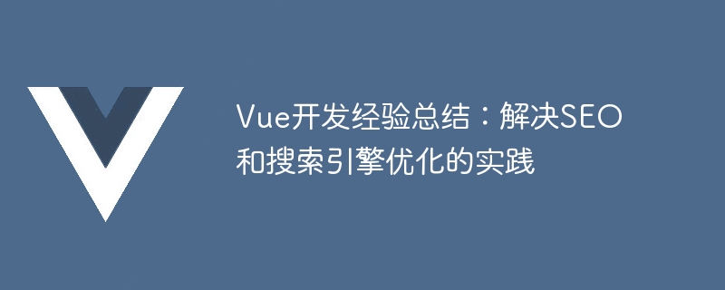 Vue 开发的网站如何实现 SEO 和搜索引擎优化？