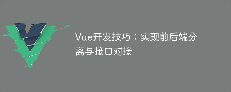 Vue 开发技巧：高效处理前后端分离开发中的接口对接问题