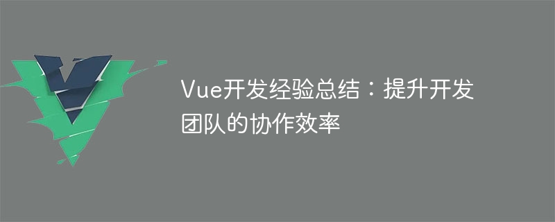 Vue 开发经验总结：提升开发团队协作效率的关键要点